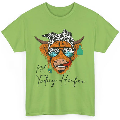 Desert Highland Cow Sunglasses Not Today Heifer Cow Lovers Classic Unisex T-Shirt