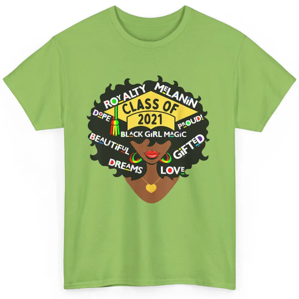 Class Of 2021 Black Educated High School College Graduation Classic Unisex T-Shirt