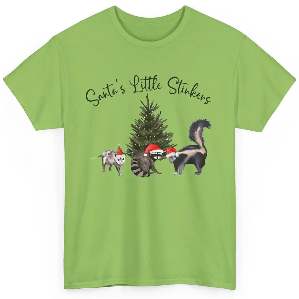 Christmas Forbidden Cats Raccoon Skunk Opossum Santa Little Classic Unisex T-Shirt