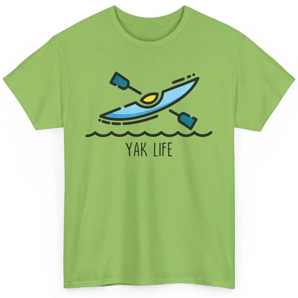 Yak Life Sunset Kayak Kayaking Retro 70s Paddling Outdoor Classic Unisex T-Shirt