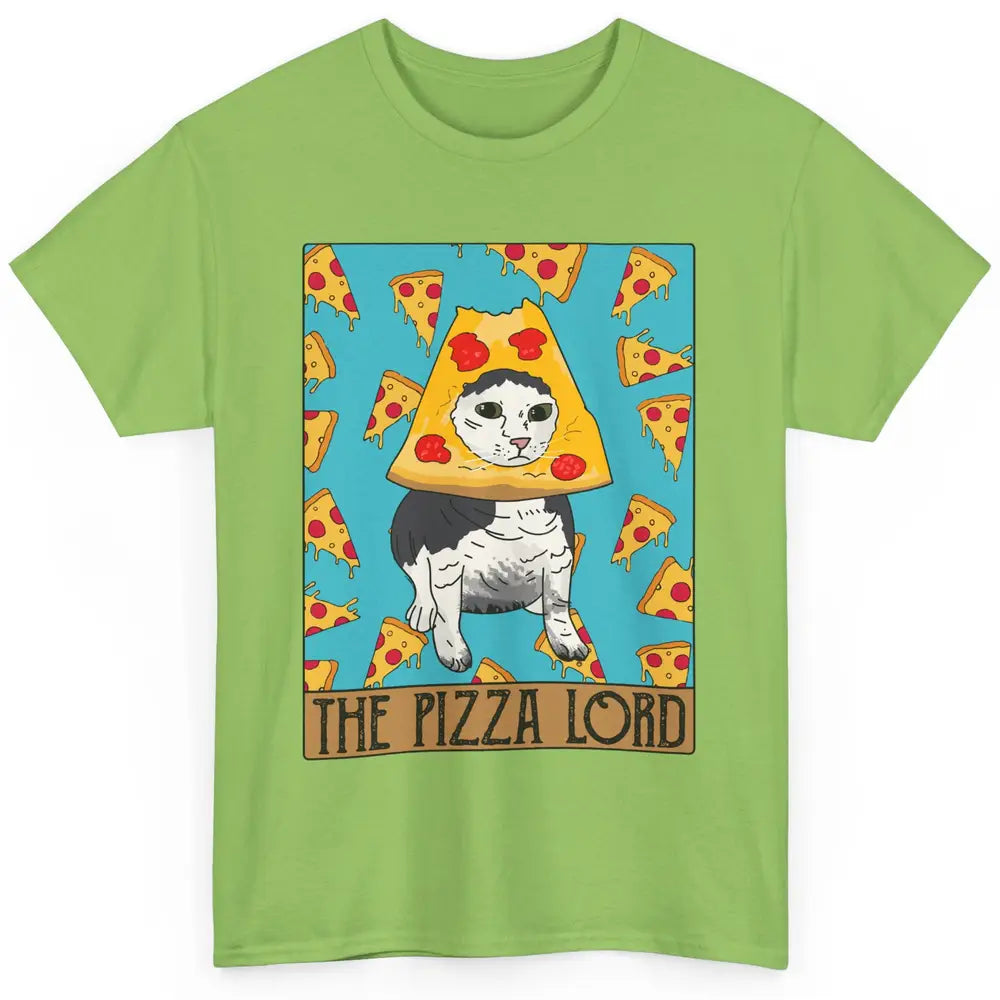 Funny Cat The Pizza Lord Tarot Card Meme Halloween Cat Classic Unisex T-Shirt