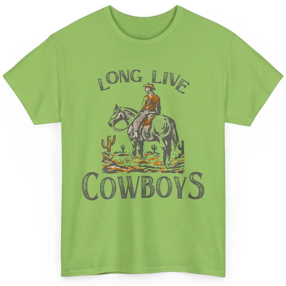 Desert Cowboy Retro Riding Horse Howdy Western Country Rodeo Classic Unisex T-Shirt