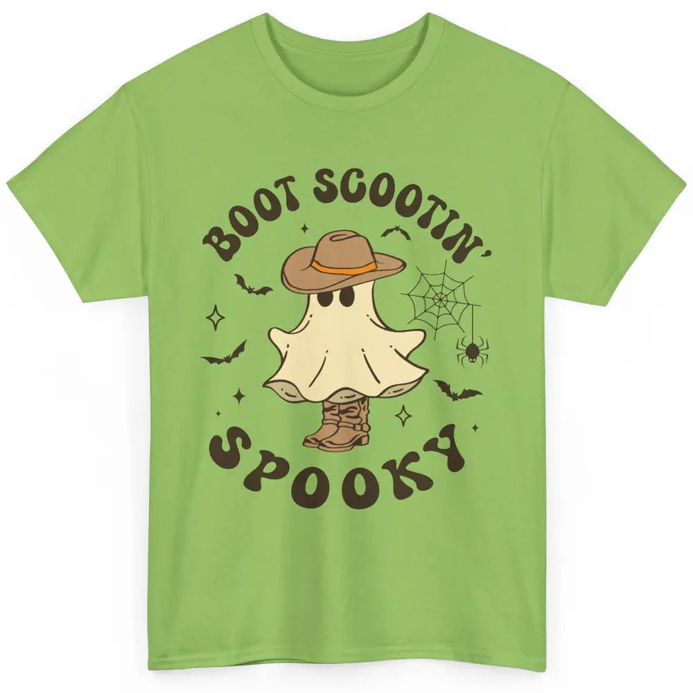 Cowboy Ghost Cowhide Boot Scooting Spooky Western Halloween Classic Unisex T-Shirt