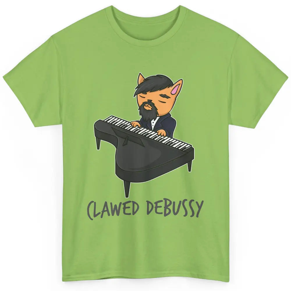 Clawed Debussy Orange Cat Piano Classical Music Composer Pun Classic Unisex T-Shirt