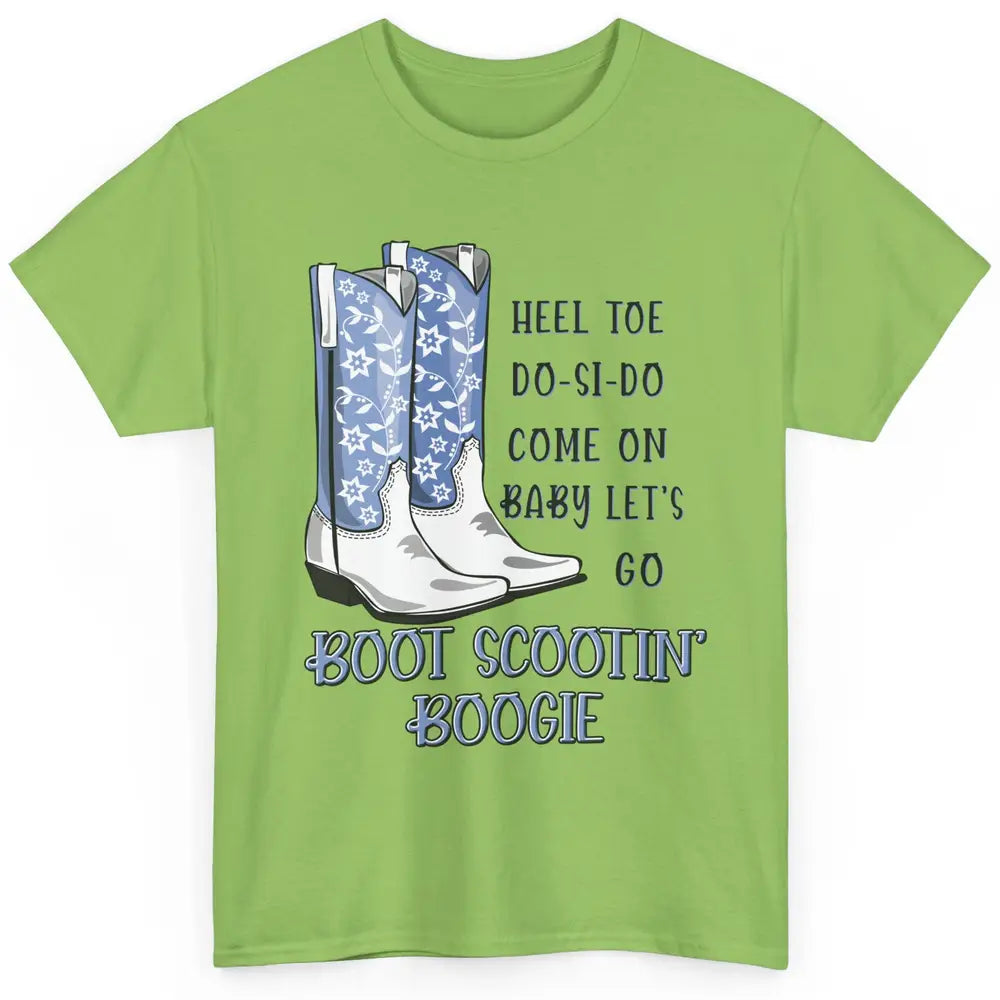 Floral Cowboy Boots Scooting Boogie Western Country Cowgirl Classic Unisex T-Shirt