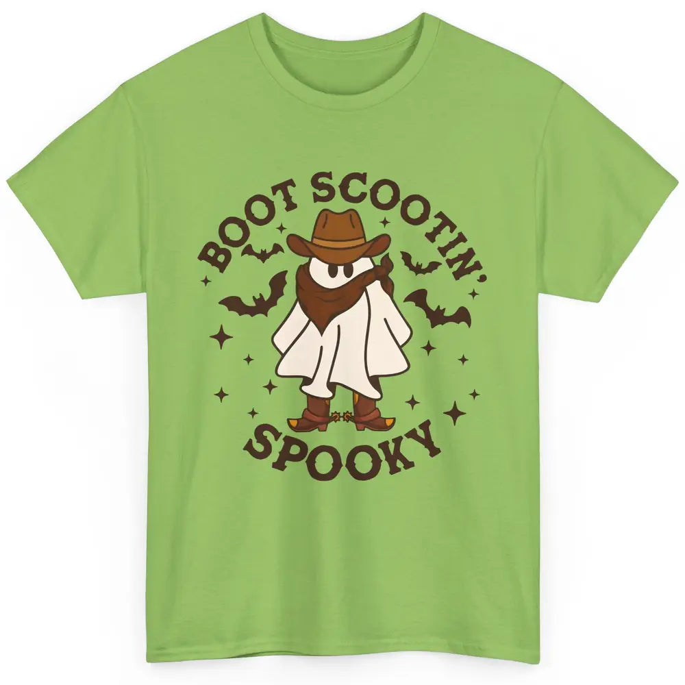 Cowboy Ghost Cowhide Boot Scooting Spooky Western Halloween Classic Unisex T-Shirt