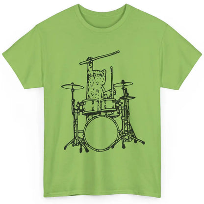 Funny Cat Drumming Drummers Percussionists Musician Gift Classic Unisex T-Shirt