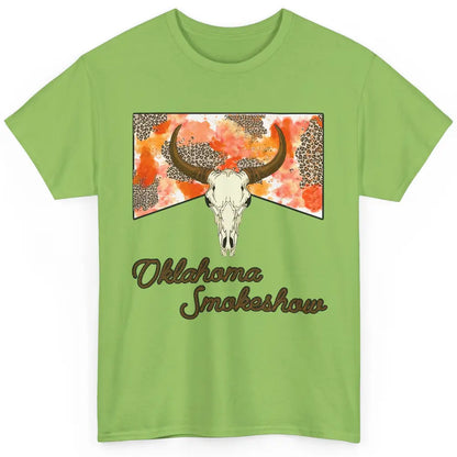 Boho Bull Skull Cow Print Oklahoma Smokeshow Western Country Classic Unisex T-Shirt