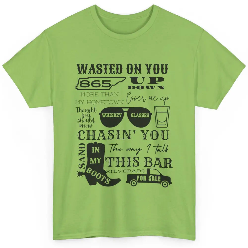 Retro Sands In My Boots Wasted On You Western Country Music Classic Unisex T-Shirt