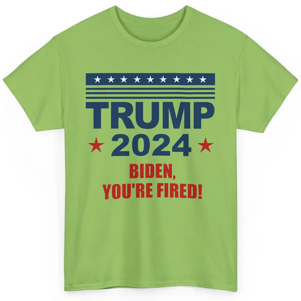 Retro US Flag Trump 2024 Return Biden You're Fired Patriot Classic Unisex T-Shirt