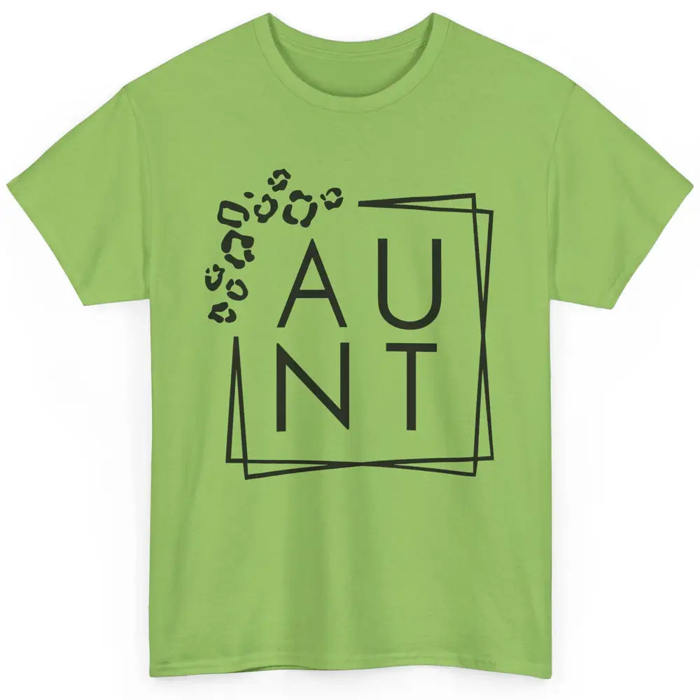 Funny Aunt Life Cheetah Square Aunt Promoted From Sister Classic Unisex T-Shirt