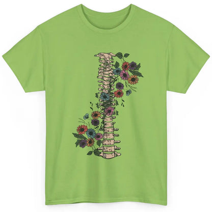 Floral Spine Anatomy Botanical Spine Ankylosing Spondylitis Classic Unisex T-Shirt