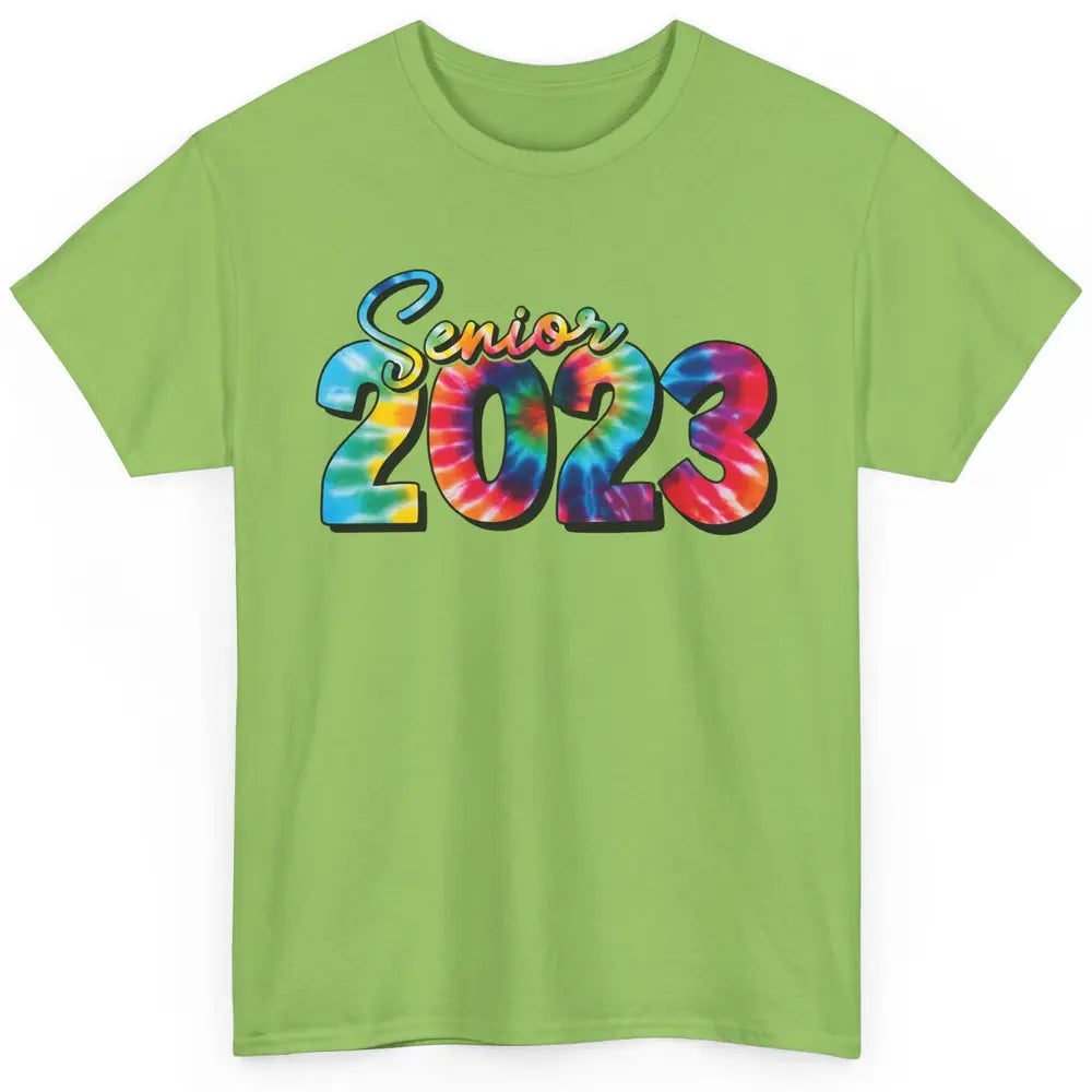 Tie Dye Senior 2023 Class Of 2023 Graduate Bachelor Hat Gift Classic Unisex T-Shirt