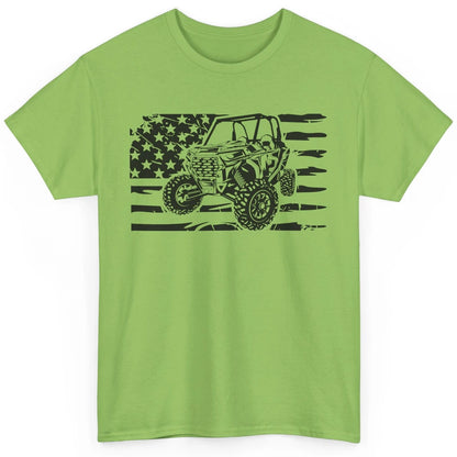 Retro US Flag UTV Riding Offroad Mountain Side By Side Rider Classic Unisex T-Shirt