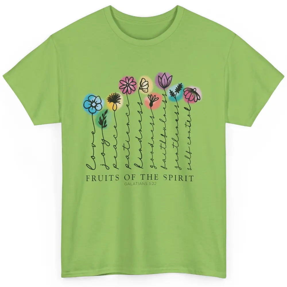 Flower Christian Fruits Of The Spirit Bible Verse Religious Classic Unisex T-Shirt