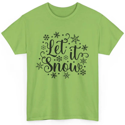 Funny Snowflakes Let It Snow Man Christmas Costume Men Women Classic Unisex T-Shirt