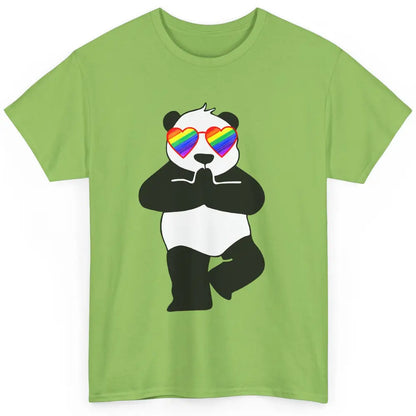 Yoga Panda LGBT Gay Pride Month Rainbow Sunglasses Love Classic Unisex T-Shirt