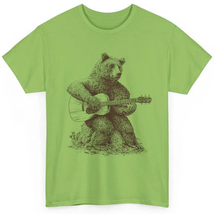 Cool Bear Playing Guitar Guitarist Musician Funny Animal Classic Unisex T-Shirt