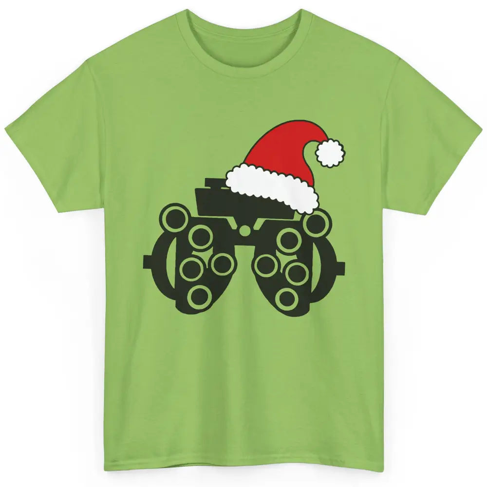 Funny Phoropter Santa Hat Optometrist Optician Christmas Classic Unisex T-Shirt