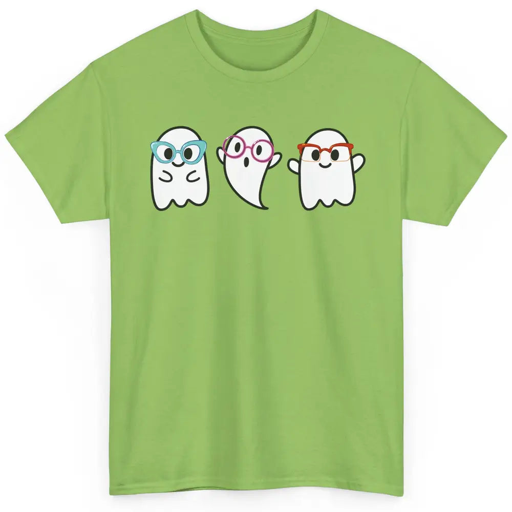 Cute Little Ghosts Glasses Optometrist Halloween Optician Classic Unisex T-Shirt