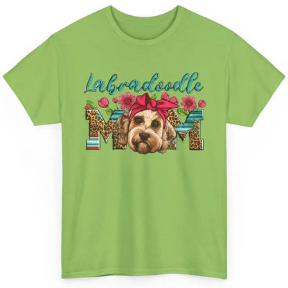 Floral Leopard Labradoodle Mom Dog Mom Mothers Day Gift Classic Unisex T-Shirt