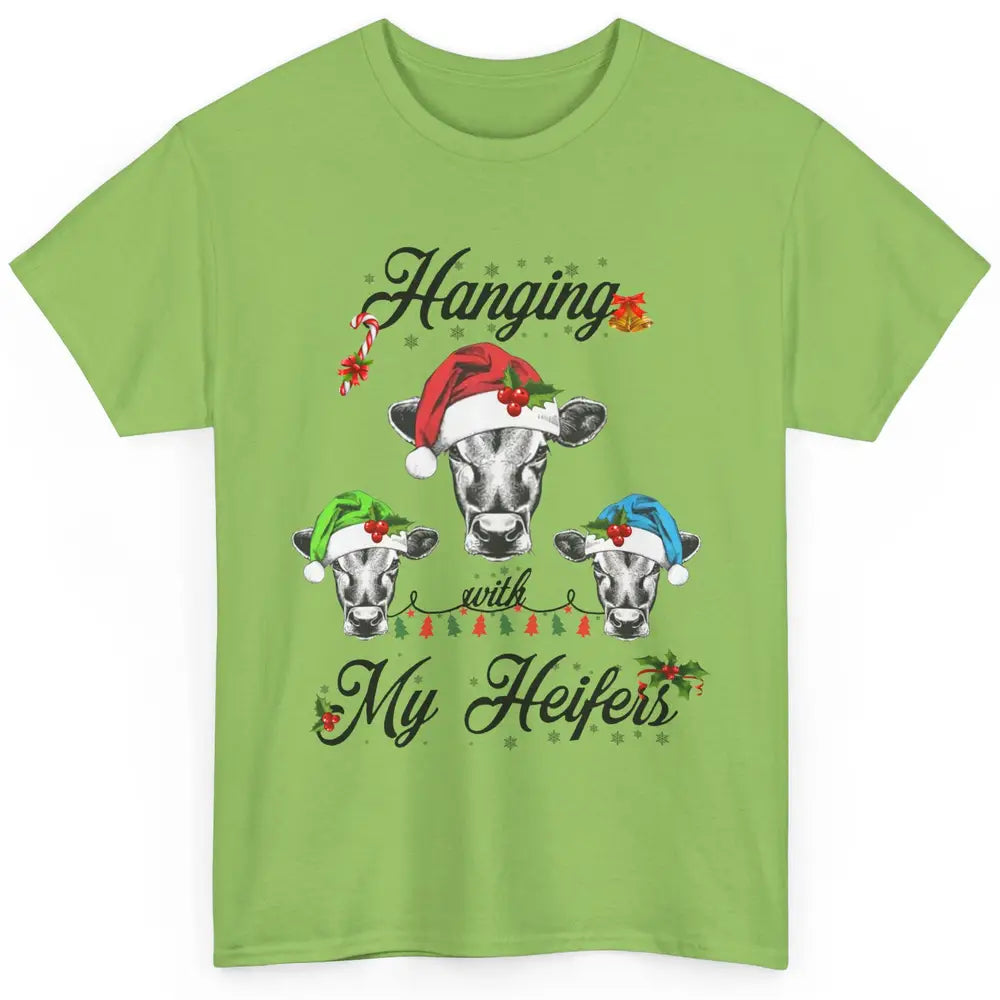 Funny Hanging With My Heifers Santa Heifer Christmas Costume Classic Unisex T-Shirt