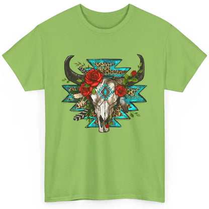 Aztec Heifer Skull Roses Cowboy Floral Leopard Vintage Texas Classic Unisex T-Shirt