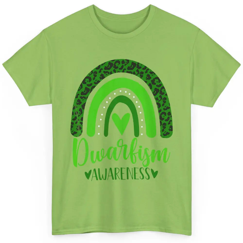 Dwarfism Awareness Month Wear Green Boho Heart Love Rainbow Classic Unisex T-Shirt