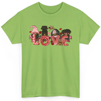 Afro Gnome Love Valentine African American Valentine's Day Classic Unisex T-Shirt