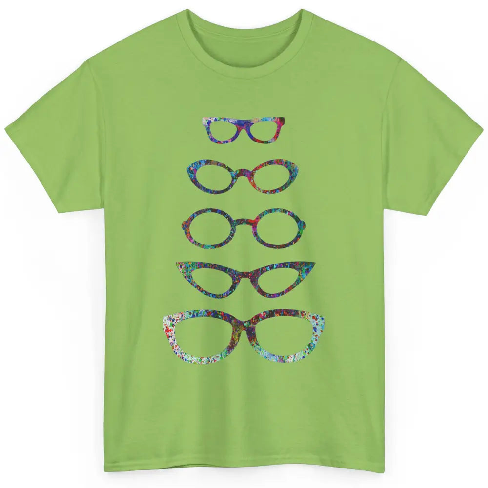 Cute Eyeglasses Splatter Paint Optician Optical Optometrist Classic Unisex T-Shirt