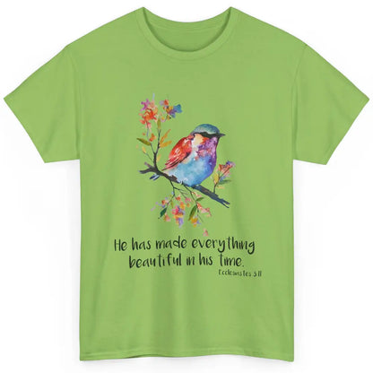 Bird Christian He Has Made Everything Beautiful Bible Verse Classic Unisex T-Shirt