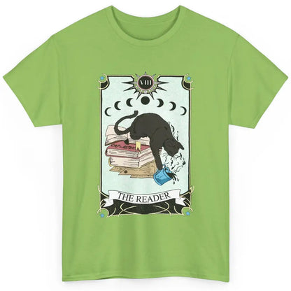 Witchy Black Cat The Reader Tarot Card Mystic Celestial Moon Classic Unisex T-Shirt