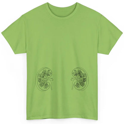 Floral Kidney Anatomy Two Kidneys Human Body Anatomy Classic Unisex T-Shirt