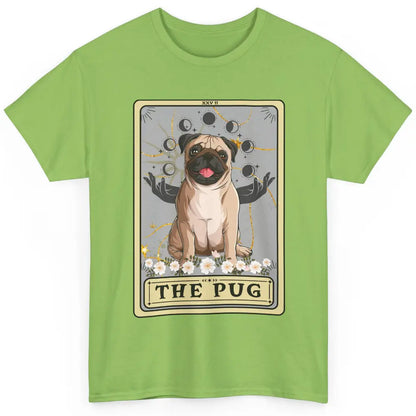 Floral The Pug Tarot Card Pug Mom Halloween Pug Lovers Classic Unisex T-Shirt