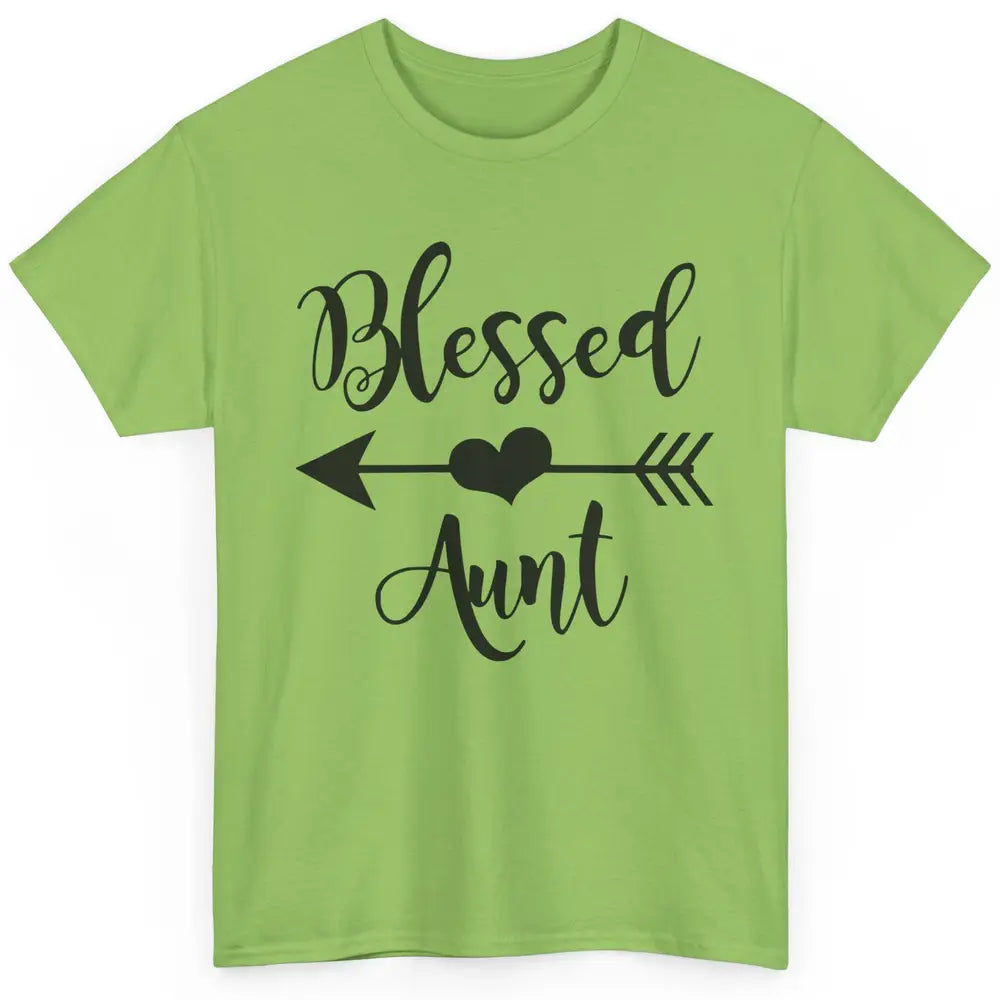 Funny Auntie Life Blessed Aunt Arrow Best Aunt Ever Gift Classic Unisex T-Shirt