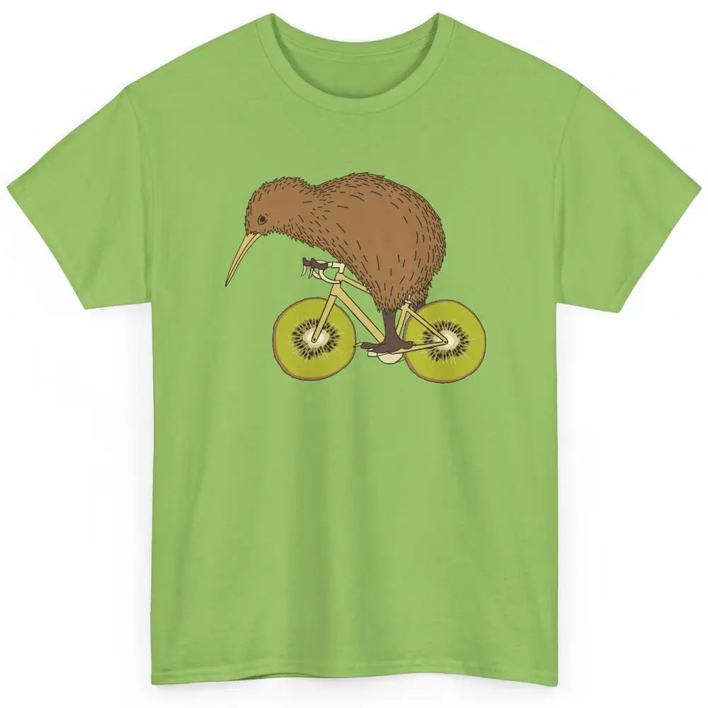 Funny Bird Riding Bike Kiwi Wheels Nature Birding Sarcasm Classic Unisex T-Shirt