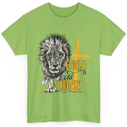 Bold As Lion Of Judah Bible Verse Christian Faith Religious Classic Unisex T-Shirt