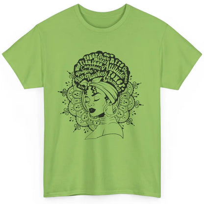 Afro Melanin Woman Turban Hair Quotes African American Woman Classic Unisex T-Shirt