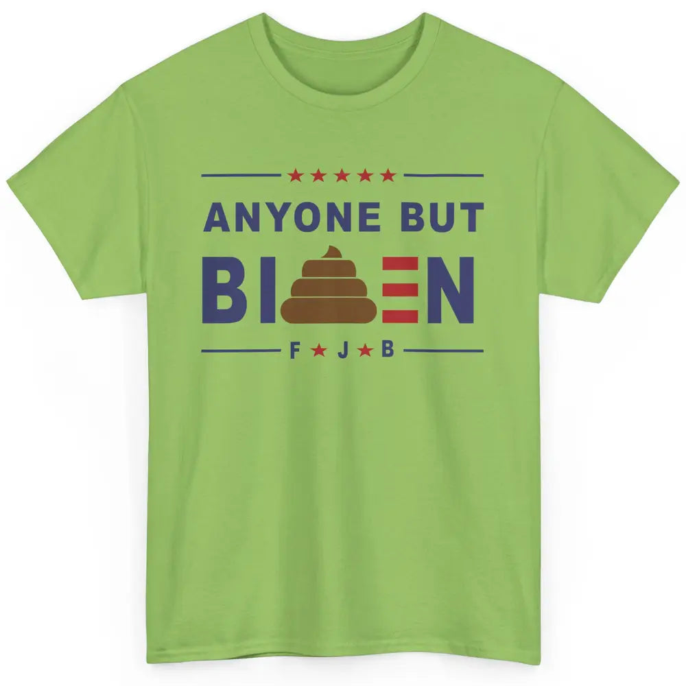 Funny Anyone But Biden Anti Liberals Conservative US Flag Classic Unisex T-Shirt