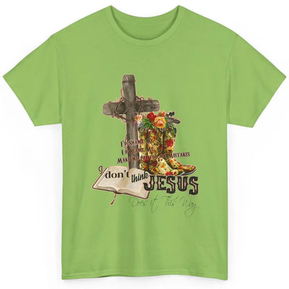 Floral Cowgirl Boots Jesus Done It Cross Faith Bible Verse Classic Unisex T-Shirt