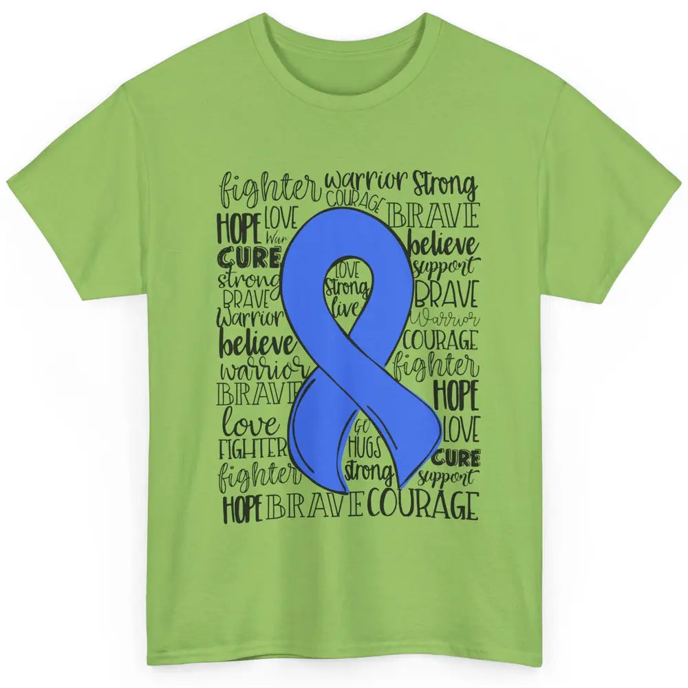 Syringomyelia Awareness Blue Ribbon Hope Love Cure Classic Unisex T-Shirt