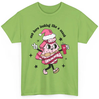 Funny Boo-jee Christmas Tree Cake Out Here Look Like A Snack Classic Unisex T-Shirt