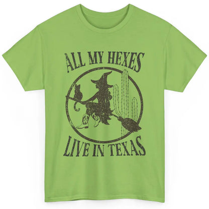 Cowgirl Witch All My Hexes Live in Texas Western Halloween Classic Unisex T-Shirt