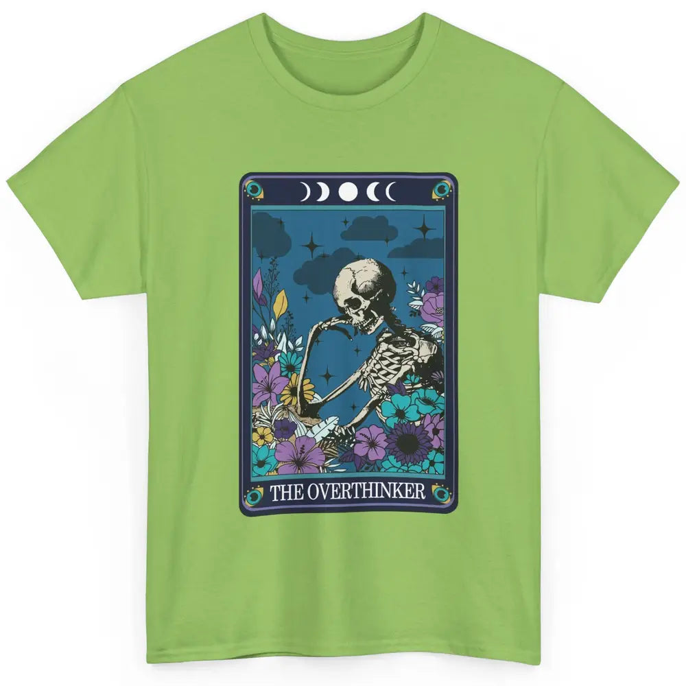 Floral Skeleton The Overthinker Tarot Card Halloween Costume Classic Unisex T-Shirt