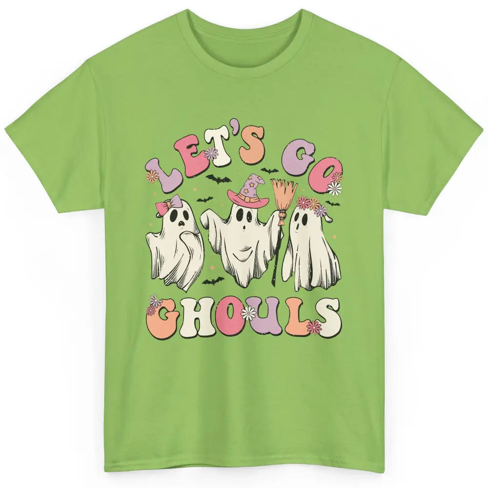 Cute Ghost Let's Go Ghouls Halloween Costume Kid Gift Classic Unisex T-Shirt