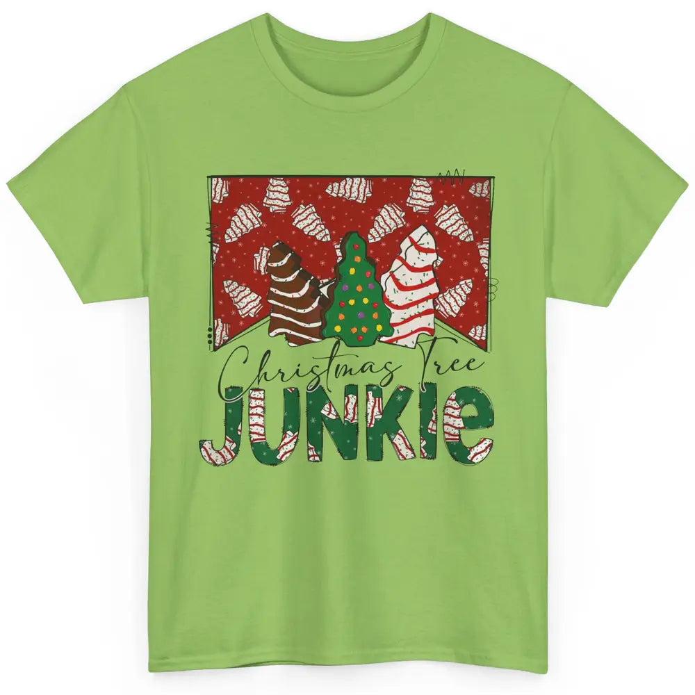 Funny Christmas Tree Cake Junkie Tis The Season Western Xmas Classic Unisex T-Shirt