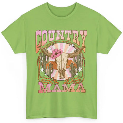 Desert Boho Bull Skull Country Mama Western Country Cowgirl Classic Unisex T-Shirt