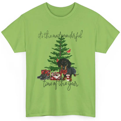 Dachshund Christmas Tree The Most Wonderful Time Of The Year Classic Unisex T-Shirt