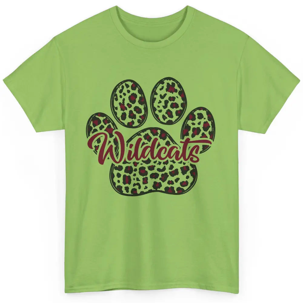 Wildcats Spirit Cat Paw Leopard Western Cat Mom Cat Lovers Classic Unisex T-Shirt