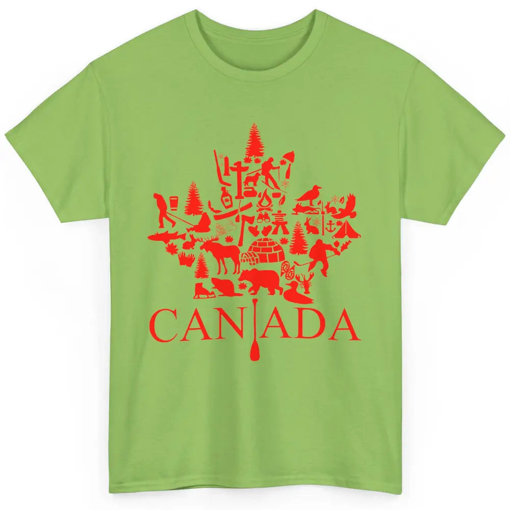 Canada Maple Leaf Canadian Symbols Canadian Root Gift Classic Unisex T-Shirt